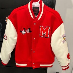 Disney Red and White Character Embroidered Jacket